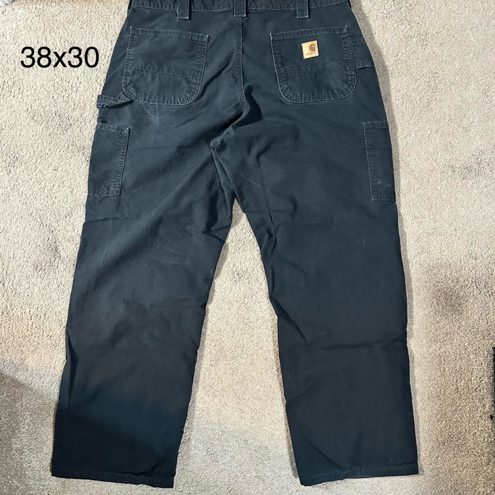 Carhartt Men's Dark Cargo Pants, Vintage Dungaree Fit